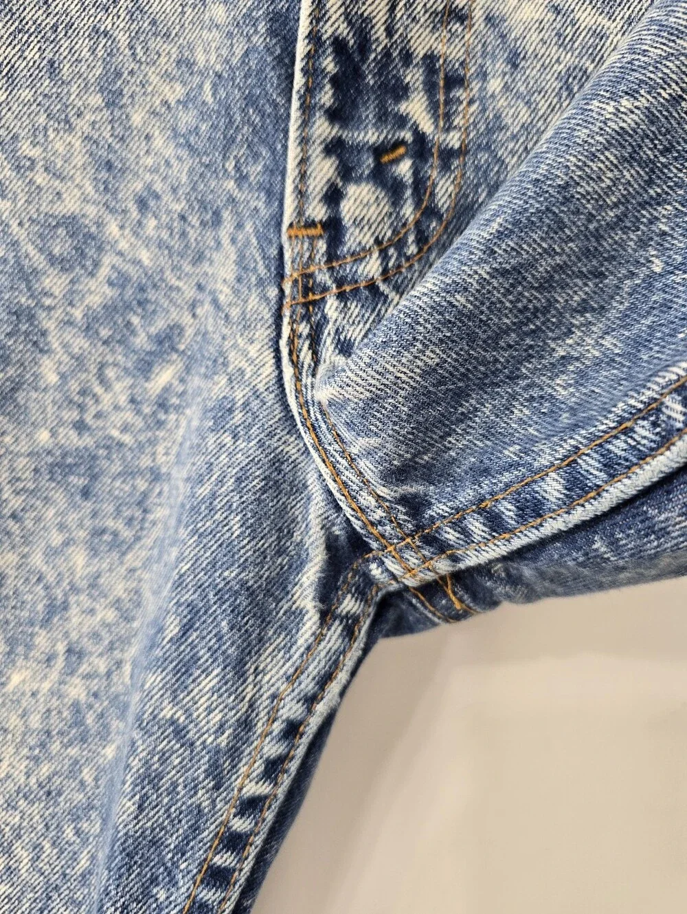 Levis Vintage Acid Wash Paper Tag Straight Blue Denim Jeans Size 34 x 30 Mens